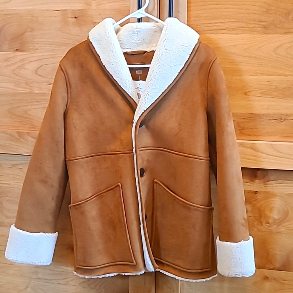 The Shawl Collar Timber Faux Shearling Jacket